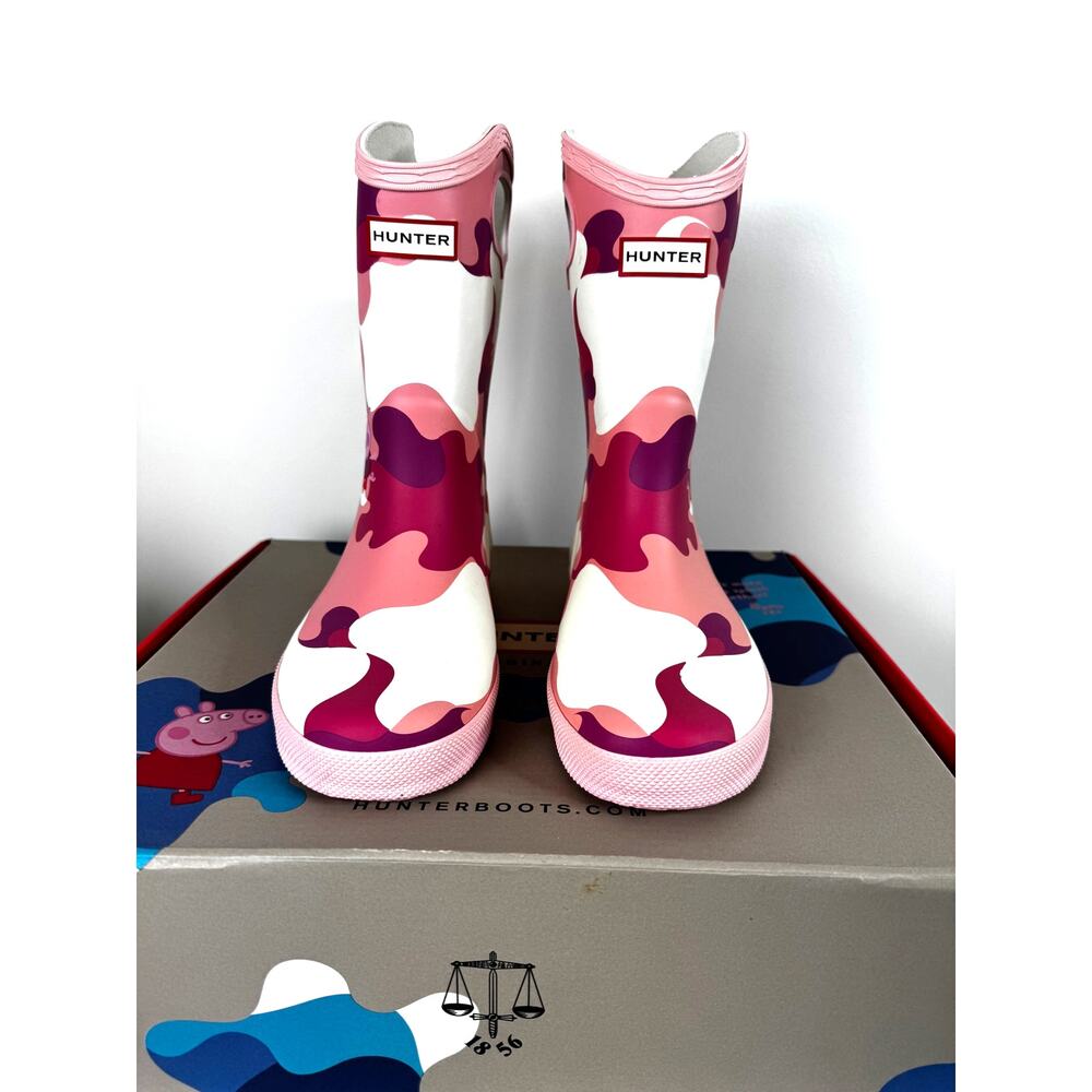 Hunter Kids pull on rain boots NWT NWB size 2B/3G